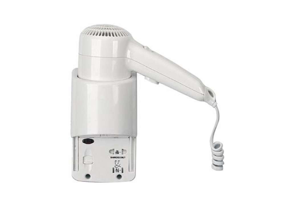 Immagine di Asciugacapelli da hotel Yul Basic - aggancio laterale con presa - 20x10x22,1 cm - 1200 W - 220/240 V