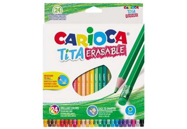 Immagine di Pastelli Tita cancellabile - Carioca - astuccio 24 pezzi