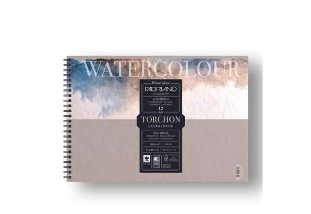 Immagine di Blocco Watercolour Torchon - 21x29,7cm - 12 fogli - 300gr - spiralato - Fabriano