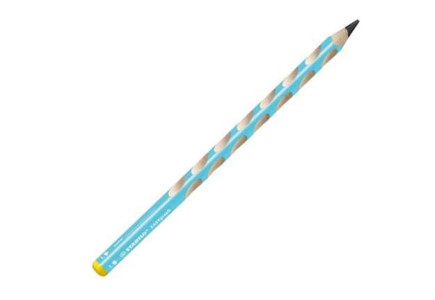 Immagine di Matita in grafite Easygraph - gradazione HB - fusto azzurro - per mancini - Stabilo - conf. 6 pezzi