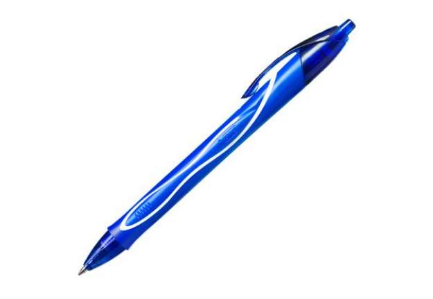 Immagine di Penna a sfera a scatto Gelocity Quick Dry - punta 0,7mm - blu  - Bic - conf. 12 pezzi