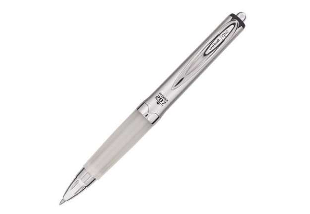 Immagine di Penna gel a sfera a scatto Signo 207 Premier  - fusto argento - nero - punta 0,7mm - Uni Mitsubishi