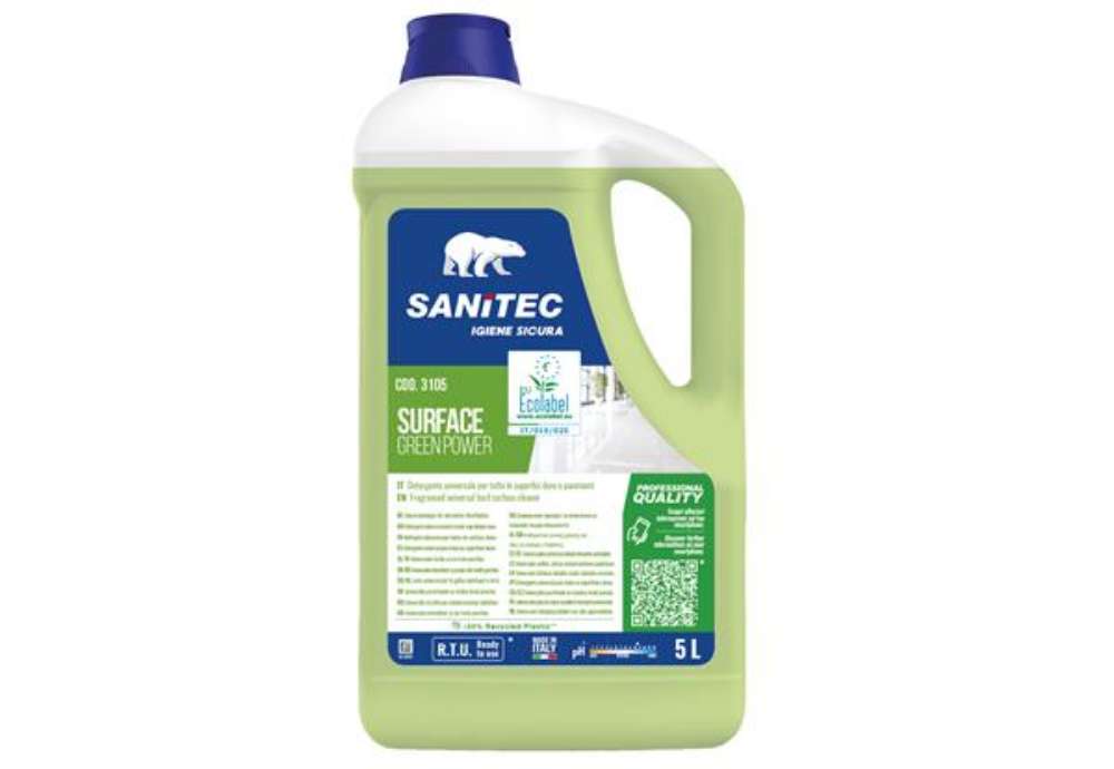 Immagine di Detergente pavimenti Surface Green Power - 5 L - floreale - Sanitec