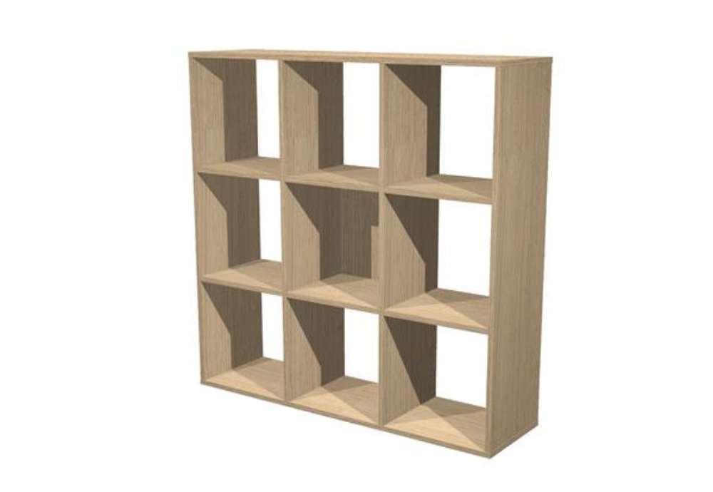 Immagine di Libreria casellario Rainbow - 9 caselle - 104,1x29,2x103,9 cm - rovere