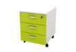 Immagine di Cassettiera Rainbow - 3 cassetti - con ruote - 41 x 50 x 52,2 cm - bianco/verde