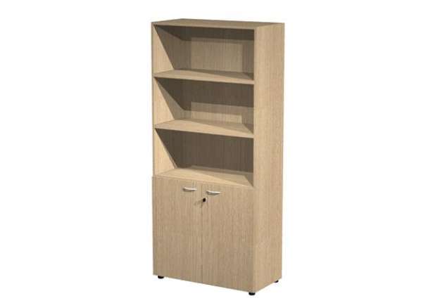 Immagine di Armadio modulare componibile - a 2 ante basse - 90 x 45,8 x 200 cm - rovere