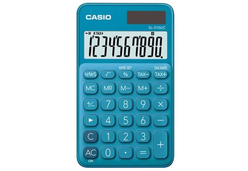 Immagine di Calcolatrice tascabile SL-310UC - 10 cifre - blu - Casio