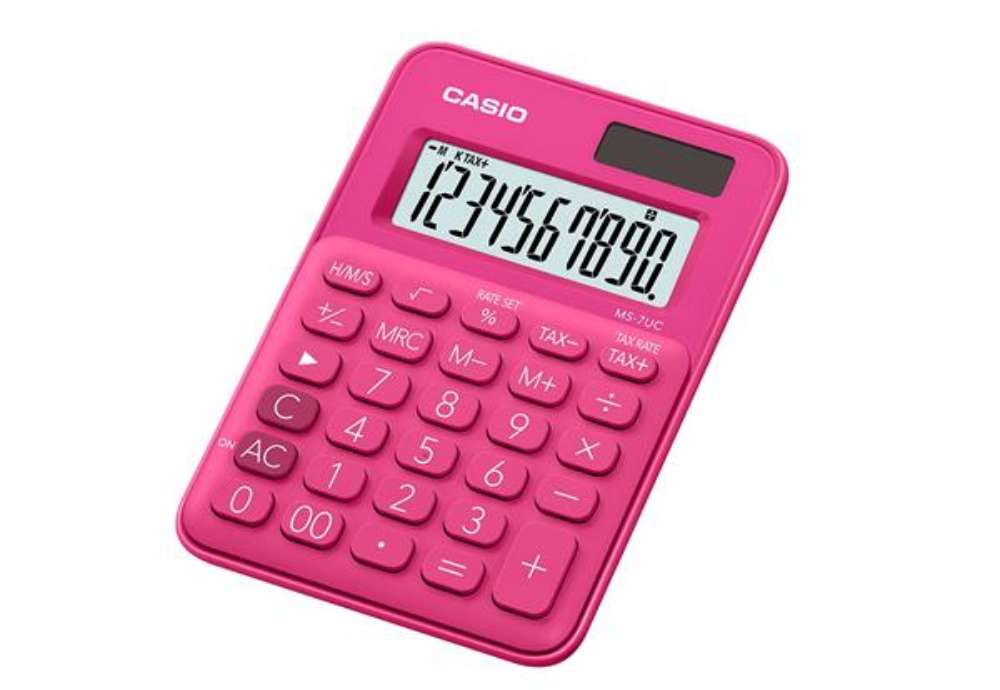 Immagine di Calcolatrice da tavolo MS-7UC - 10 cifre - big display - fucsia - Casio