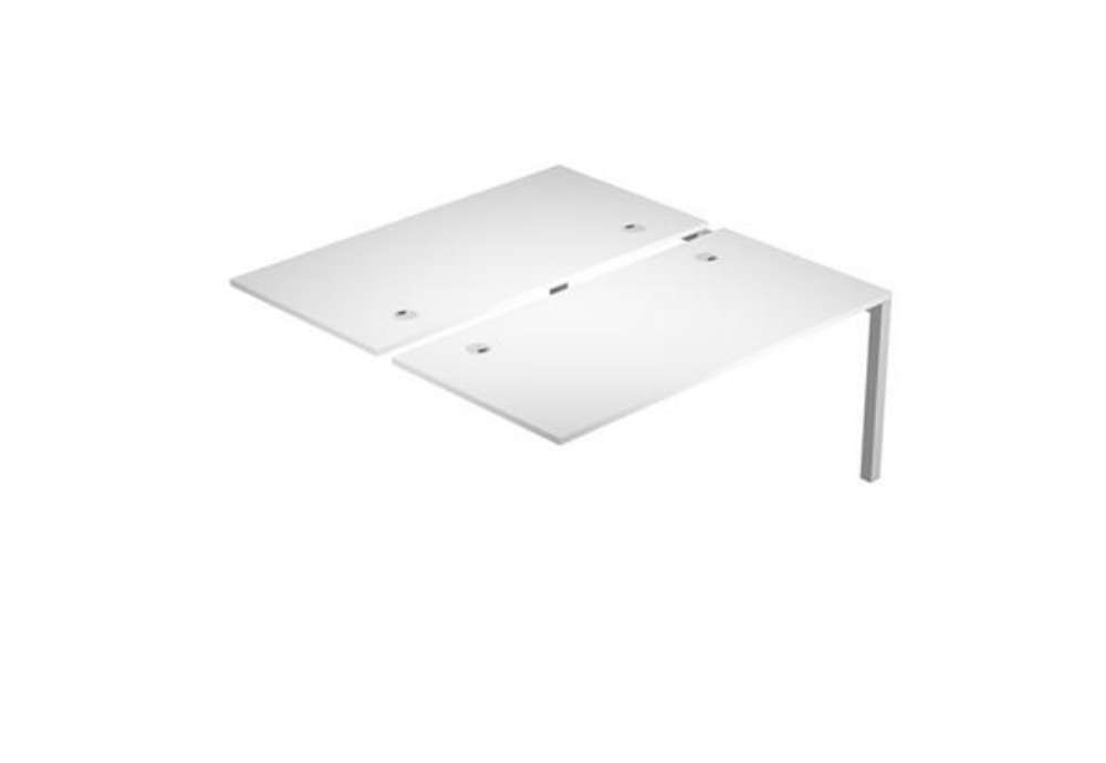Immagine di Postazione doppia aggiuntiva per scrivanie Agorà - 120 x 168 x 72,5 cm - bianco