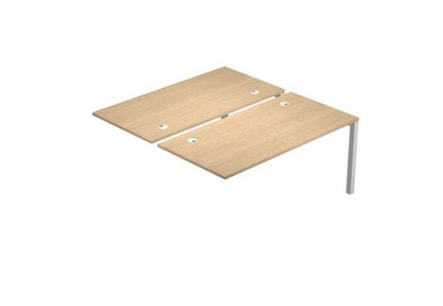 Immagine di Postazione doppia aggiuntiva per scrivanie Agorà - 160 x 168 x 72,5 cm - rovere