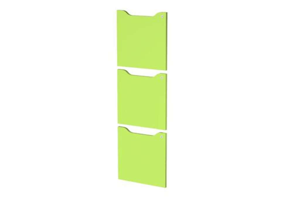 Immagine di Set 3 ante per casellari Maxi Rainbow - con serratura - 36,8 x 36,8 cm - verde
