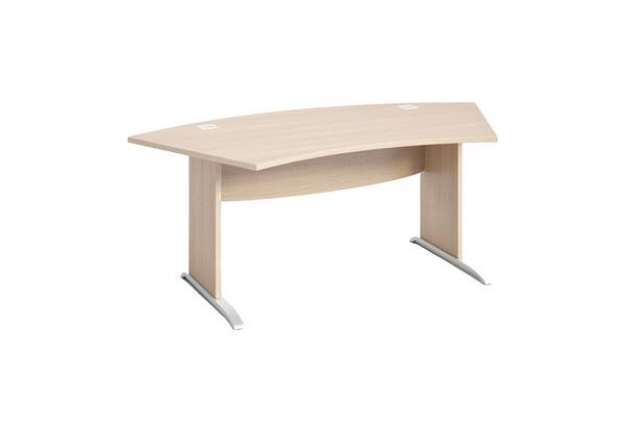 Immagine di Scrivania Agorà Direction - fianchi pannello - piedi in metallo - 190 x 96 x 73 cm - rovere