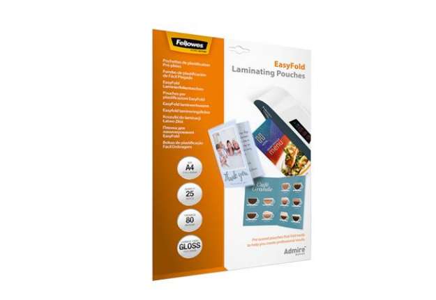 Immagine di Pouches Admire Easyfold - A4 - cordonate - Fellowes - scatola 25 pezzi