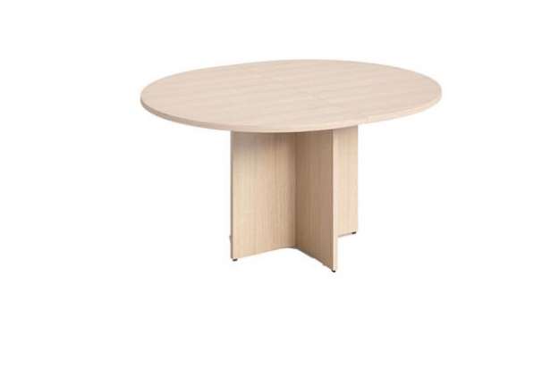 Immagine di Tavolo riunione Agorà Direction - tondo - diametro 120 cm - H 73 cm - rovere