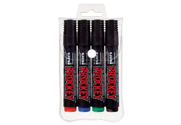 Immagine di Marcatori Uni Prockey M122 - punta conica 1,20 - 1,80 mm - colori assortiti - Uni Mitsubishi - astuc