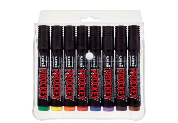 Immagine di Marcatori Uni Prockey M122  - punta conica 1,20 - 1,80 mm - colori assortiti - Uni Mitsubishi - astu