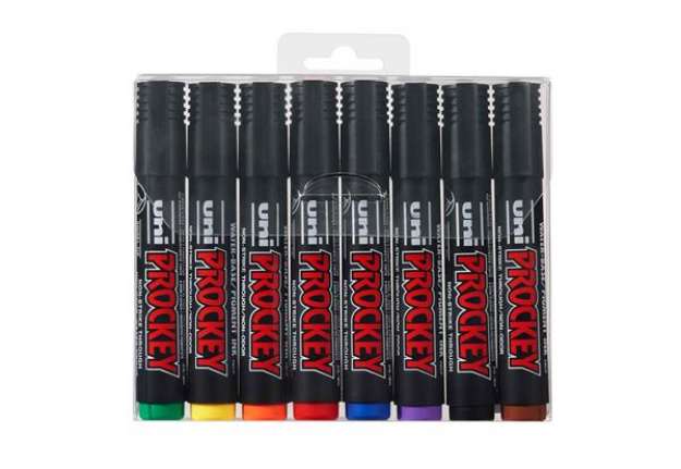Immagine di Marcatori Uni Prockey M126 - punta a scalpello 1,00 - 5,70 mm - colori assortiti - Uni Mitsubishi -