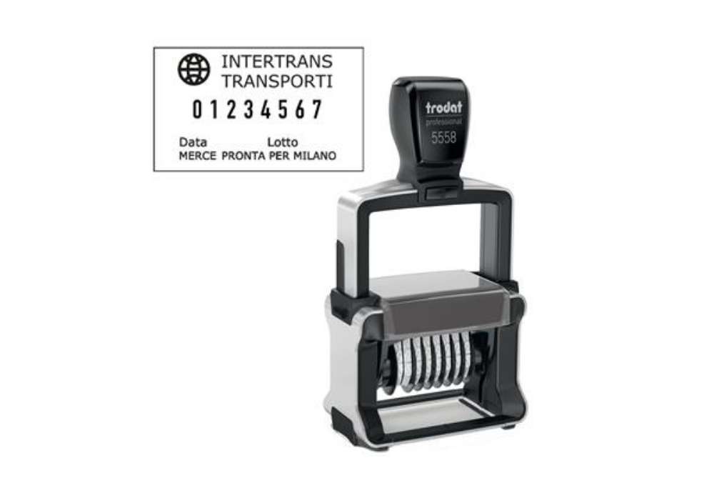Immagine di Timbro Professional 4.0 5558/PL Numeratore - 8 colonne - 5 mm - autoinchiostrante - Trodat