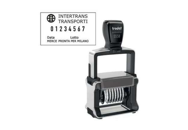 Immagine di Timbro Professional 4.0 5558/PL Numeratore - 8 colonne - 5 mm - autoinchiostrante - Trodat