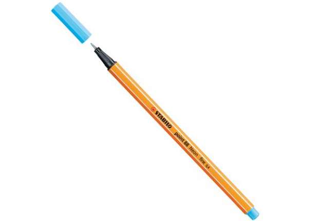 Immagine di Fineliner Point 88 - tratto 0,4 mm - azzurro neon 031 - Stabilo