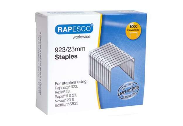 Immagine di Punti in metallo - 23/23 - metallo - Rapesco - conf. 1000 pezzi
