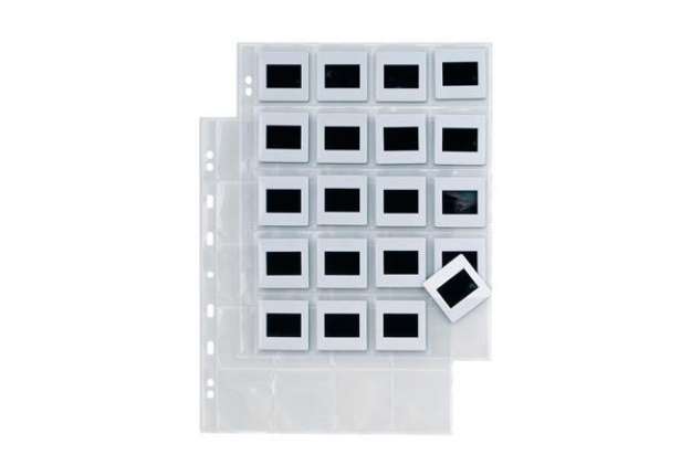 Immagine di Buste forate porta diapositive Atla F Dia 20 - 20 spazi 5,5x5,5 cm - trasparente - Sei Rota - conf.