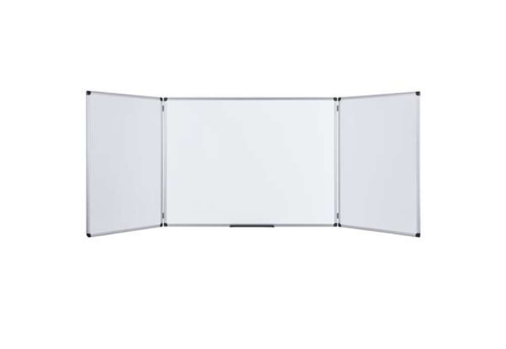 Immagine di Lavagna magnetica Maya Trio - 90 x 240 cm (aperta) - bianco - Bi-Office