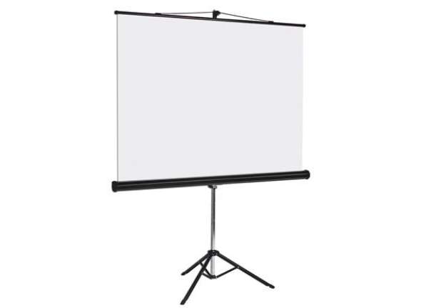 Immagine di Schermo di proiezione su treppiede - 150 x 150 cm - bianco - Bi-Office