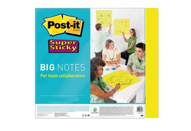 Immagine di Blocco di fogli Super Sticky Big Notes - BN11-EU - 279 x 279 mm - giallo neon - 30 fogli - Post-it