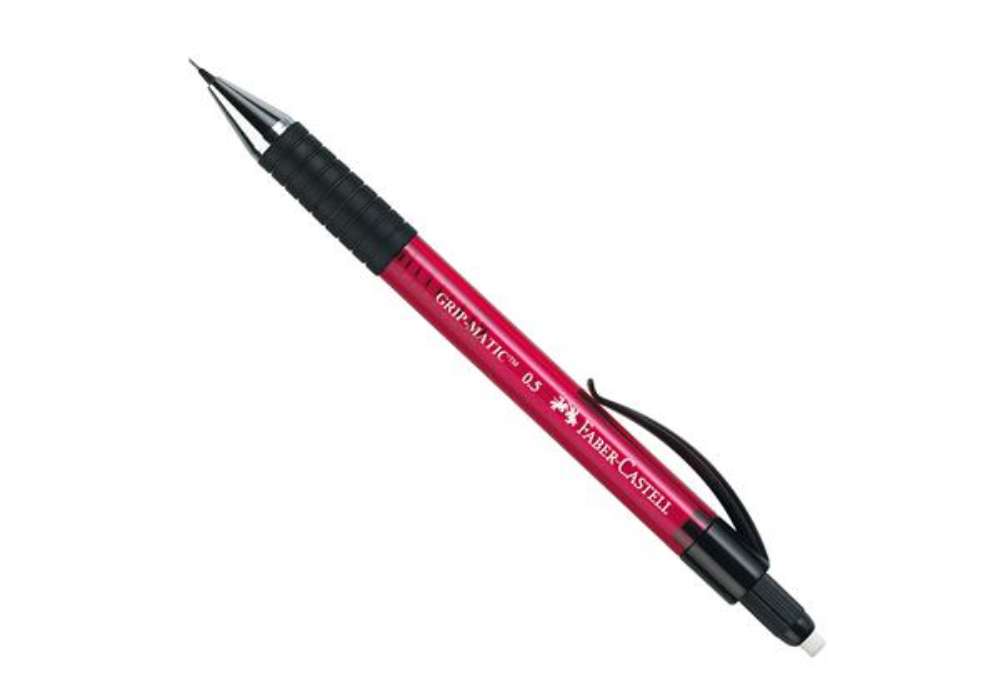 Immagine di Portamine Grip Matic - 0,5mm - fusto rosso - Faber Castell