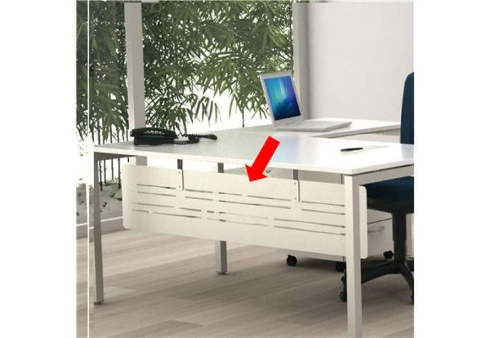Immagine di Controventatura metallica Easy Plus - per scrivania L 160 cm - 148 x 30 cm - bianco