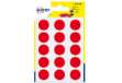 Immagine di Etichette adesive tonde PSA - in carta - permanenti - diametro 19 mm - 15 et/fg - 6 fogli - rosso -