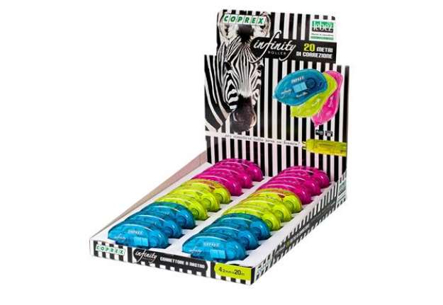 Immagine di Correttore a nastro - 4,2mm x 20mt - 3 colori assortiti - Lebez