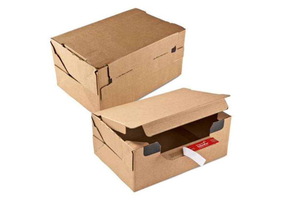 Immagine di Scatola Return Box CP 069 - L - 33,6 x 24,2 x 14 cm  - cartone - avana - ColomPac