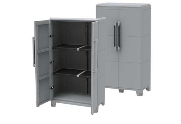 Immagine di Armadio Transforming Modular 3 - 78 x 43,6 x 143 cm - PPL - grigio - Terry