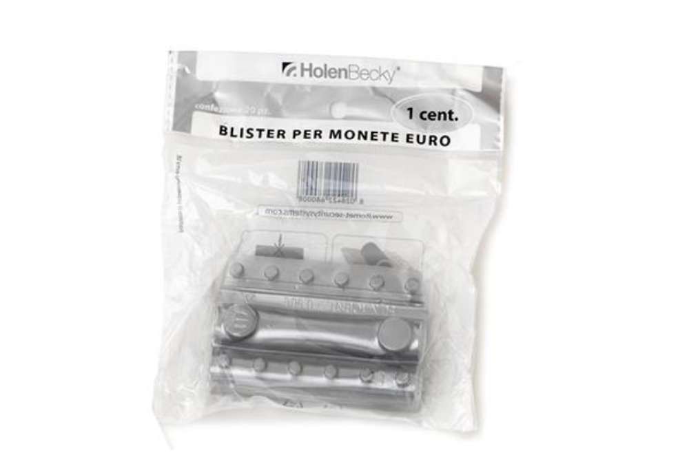 Immagine di Portamonete - PVC - 1 cent - trasparente - HolenBecky - blister 20 pezzi