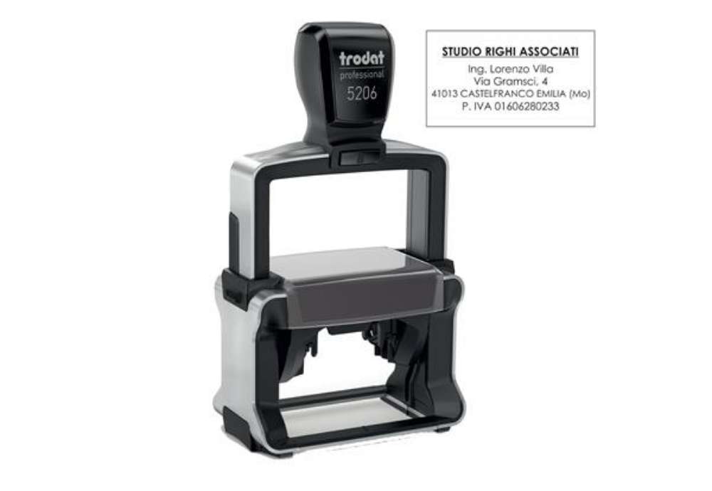 Immagine di Timbro Professional 5203 - personalizzabile - 49 x 28 mm - 7 righe - autoinchiostrante - Trodat