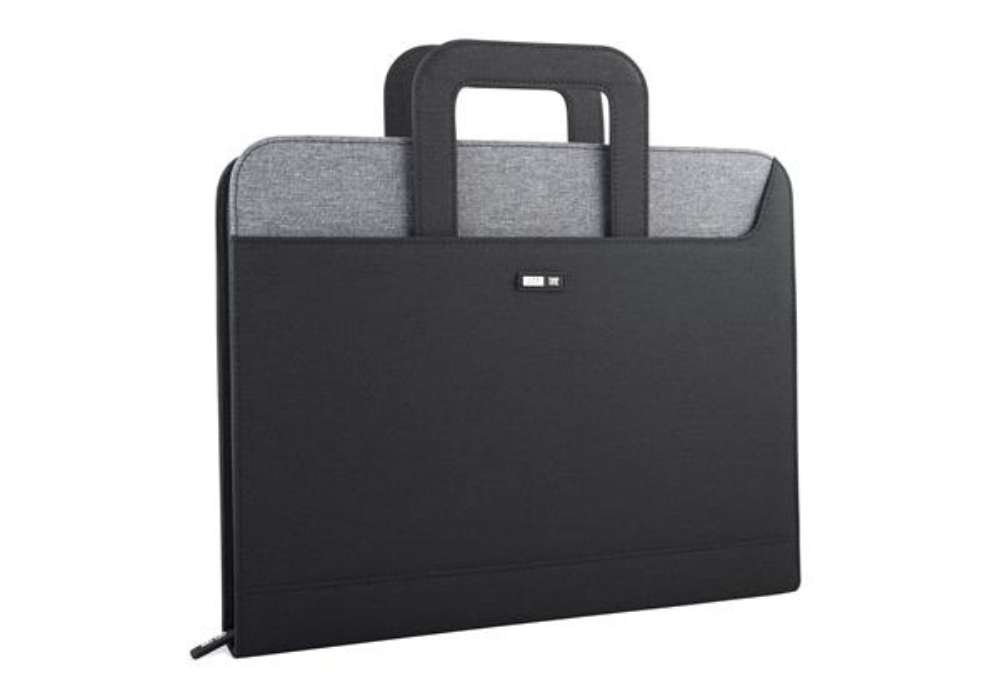 Immagine di Cartella portablocco - con manici - nero/grigio - 28,5x36cm - City Time
