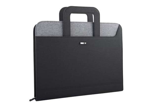 Immagine di Cartella portablocco - con manici - nero/grigio - 28,5x36cm - City Time