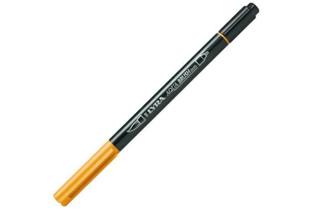 Immagine di Pennarello Aqua Brush Duo - punte 2/4 mm - giallo di cadmio scuro - Lyra