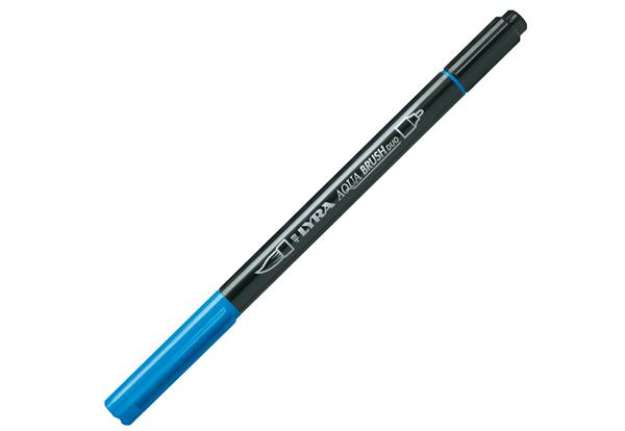 Immagine di Pennarello Aqua Brush Duo - punte 2/4 mm - ceruleo - Lyra