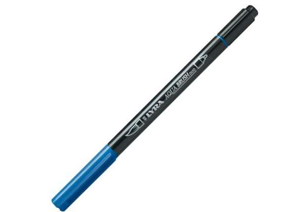 Immagine di Pennarello Aqua Brush Duo - punte 2/4 mm - blu di prussia - Lyra