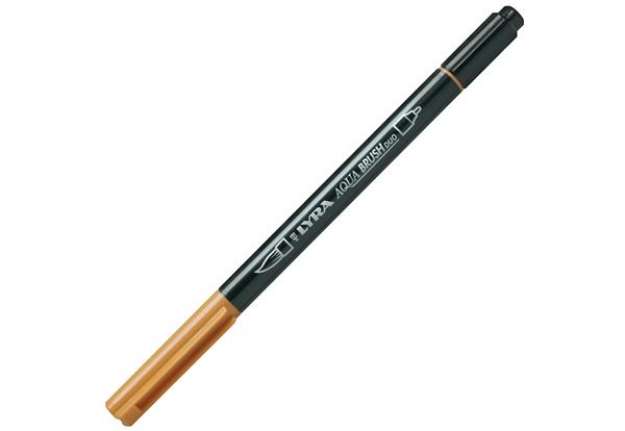 Immagine di Pennarello Aqua Brush Duo - punte 2/4 mm - ocra d'oro - Lyra