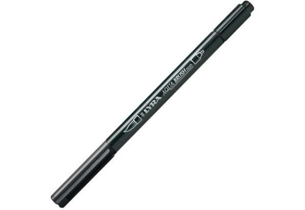 Immagine di Pennarello Aqua Brush Duo - punte 2/4 mm - nero - Lyra