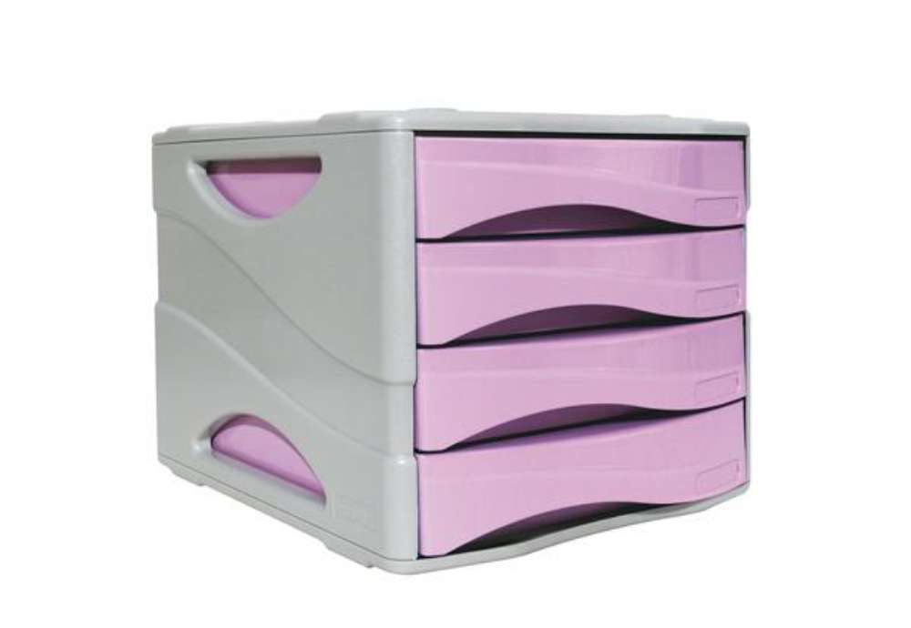 Immagine di Cassettiera Keep Colour Pastel - 25 x 32 cm - cassetti 5 cm - grigio/lilla - Arda