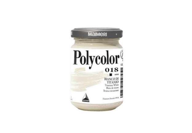 Immagine di Colore vinilico Polycolor - 140 ml - bianco titanio - Maimeri