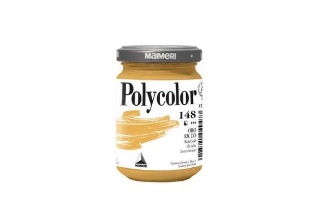 Immagine di Colore vinilico Polycolor - 140 ml - oro ricco - Maimeri