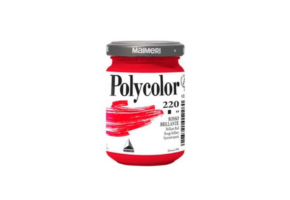 Immagine di Colore vinilico Polycolor - 140 ml - rosso brillante - Maimeri