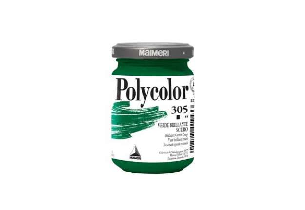Immagine di Colore vinilico Polycolor - 140 ml - verde brillante scuro - Maimeri