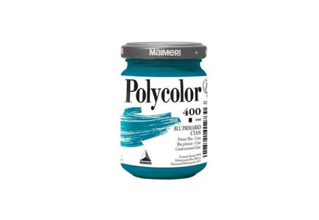 Immagine di Colore vinilico Polycolor - 140 ml - blu primario cyan - Maimeri